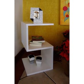 Mesa S Lateral de Apoio ou Mesa de Cabeceira Branco Laca