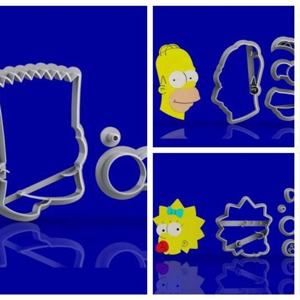 Cortador Kit Simpsons 5 Personagens Modulares Tamanho 5cm