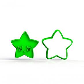 Cortador Estrela Fofa Corta E Marca Tamanho 5 Cm