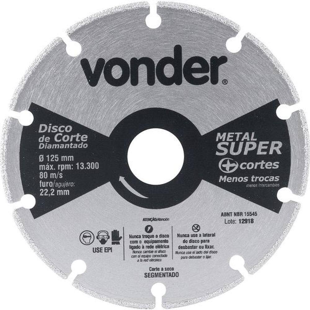 Disco Corte Diamantado 125Mm Metal Super