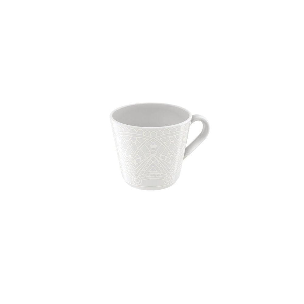 Xícara Chá Tramontina Alícia Em Porcelana Decorada 185 Ml Tramontina