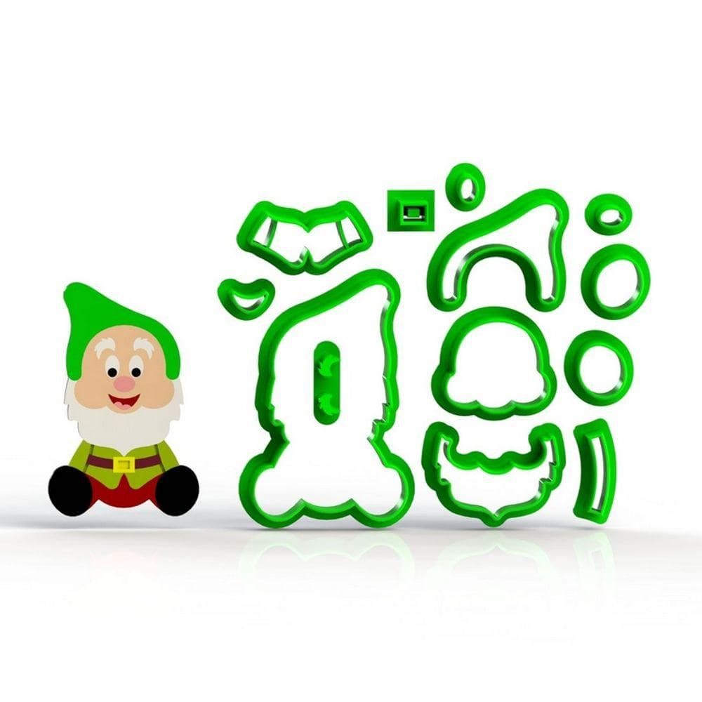 Cortador Branca de Neve Feliz Modular Tamanho 7cm