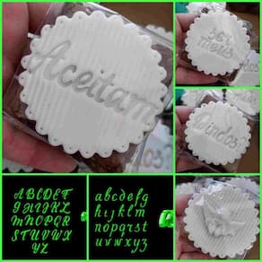 Marcador Alfabeto Letras Cursivas Mod 1 2cm