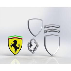 Cortador Escudo da Ferrari Modular Tamanho 8cm