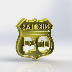 Cortador Carros Rota 66 Personalizado Tamanho 6cm
