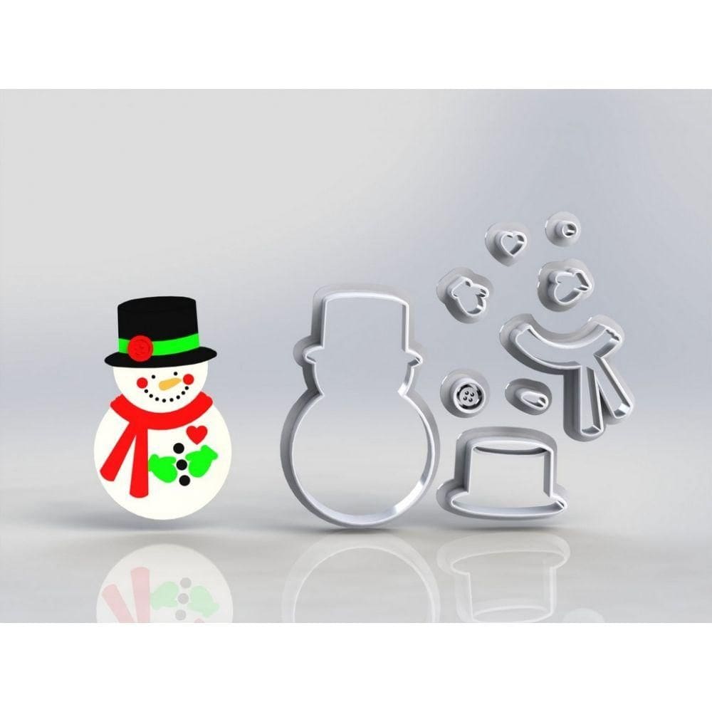 Cortador Natal Boneco de Neve Modular Tamanho 7cm