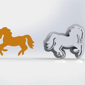 Cortador Cavalo Ferrari Tamanho 3cm