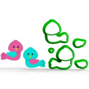 Cortador Casal de Pássaros Pombos Modular Tamanho 5cm