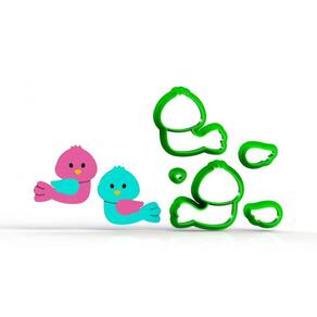 Cortador Casal de Pássaros Pombos Modular Tamanho 3cm