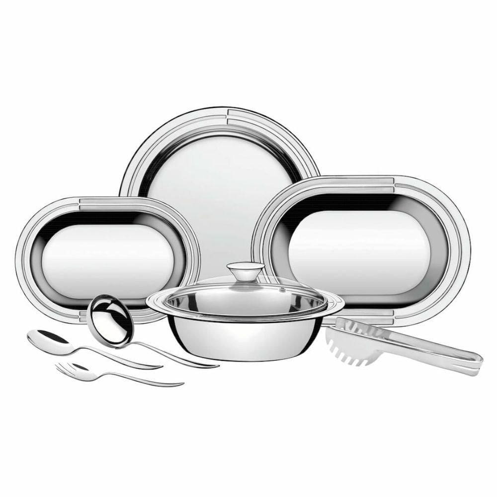 Kit Para Servir Tramontina Ciclo Em Aço Inox 8 Peças