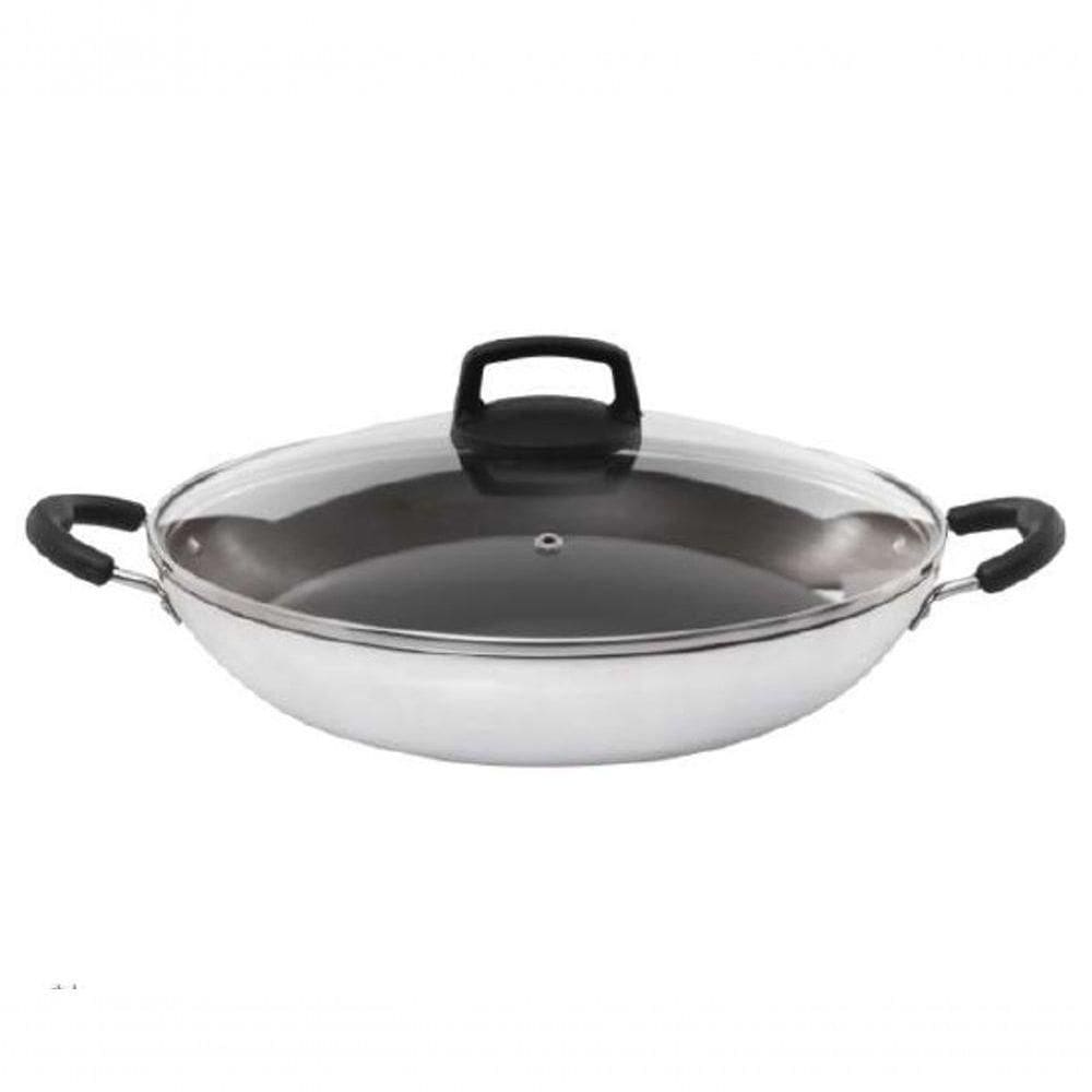 Paellera Antiaderente Grande Profissional 32cm Com Tampa