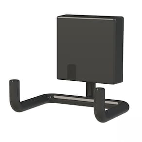 Cabide De Banheiro Duplo Future Preto Ganchos 8510 Pt