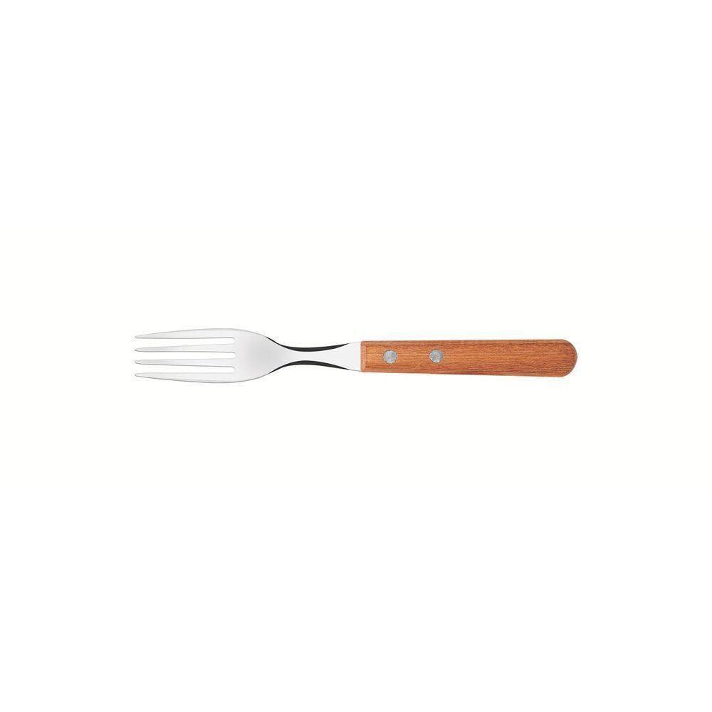 Conjunto De Garfos De Mesa Dynamic Com Lâminas Em Aço Inox E Cabos De Madeira Natural 12