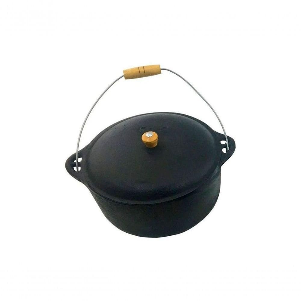 Panela Ferro Fundido N24 Caldeirão Antigo 4,2 L 31,5X16Cm