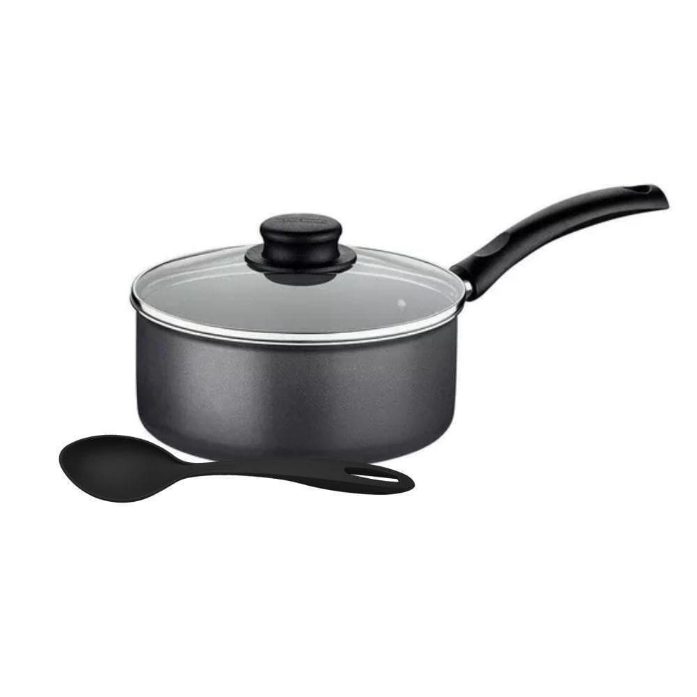 Panela Antiaderente Chumbo 1,4l Com Colher Para Servir Tramontina