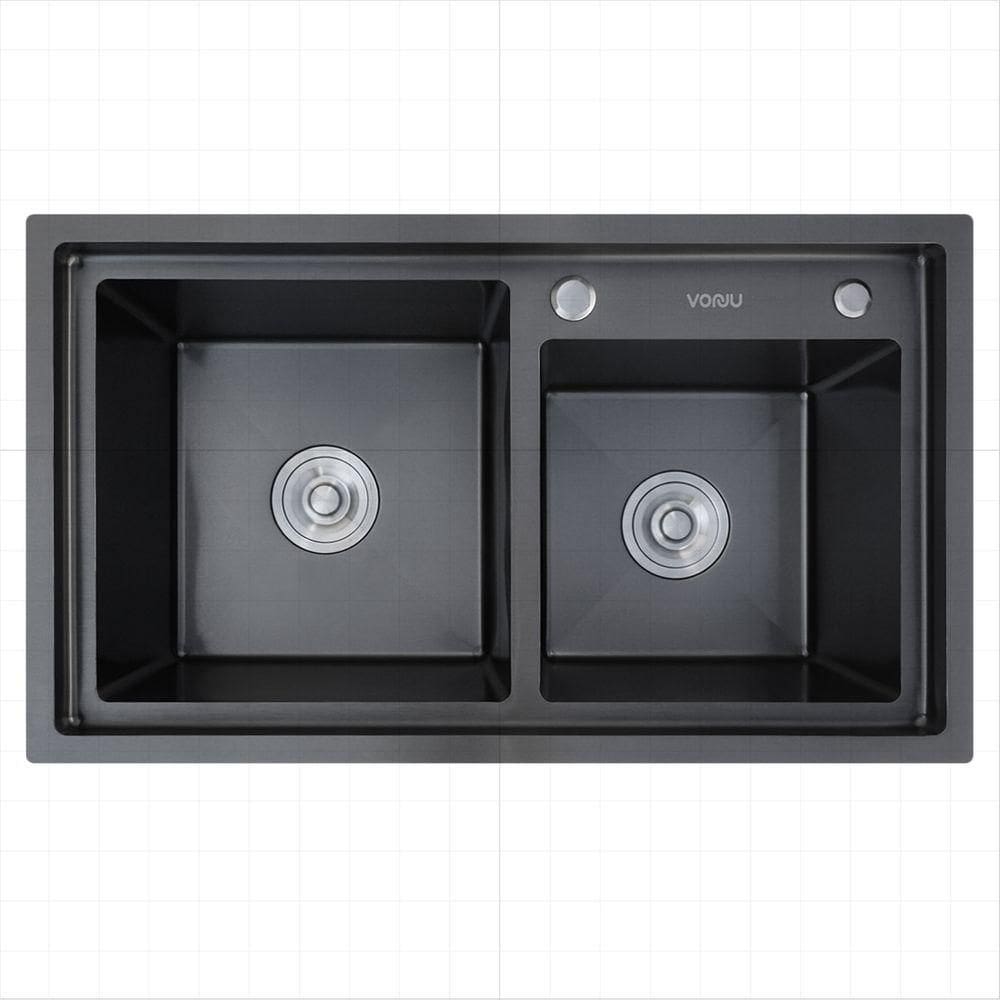 Cuba Gourmet Pisa Para Cozinha Com Acessórios 78x45 Inox 304 Preto Vonu