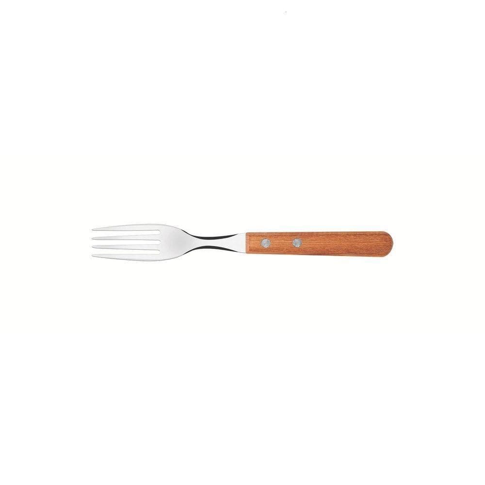 Conjunto De Garfos De Mesa Dynamic Com Lâminas Em Aço Inox E Cabos De Madeira Natural 3 P
