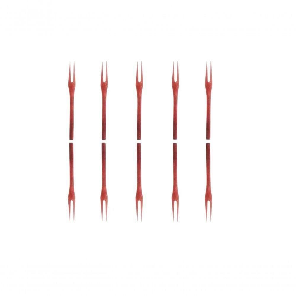 Kit 50 Peças Garfo Petisco Pequeno De Pau Madeira 16 Cm