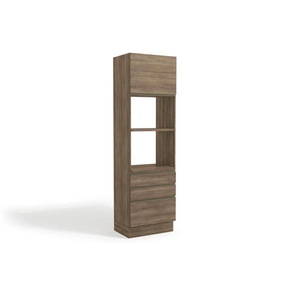 Paneleiro De Cozinha Maxxi G750 C/ 1 Porta E 3 Gavetas 70cm Nogal - Kappesberg