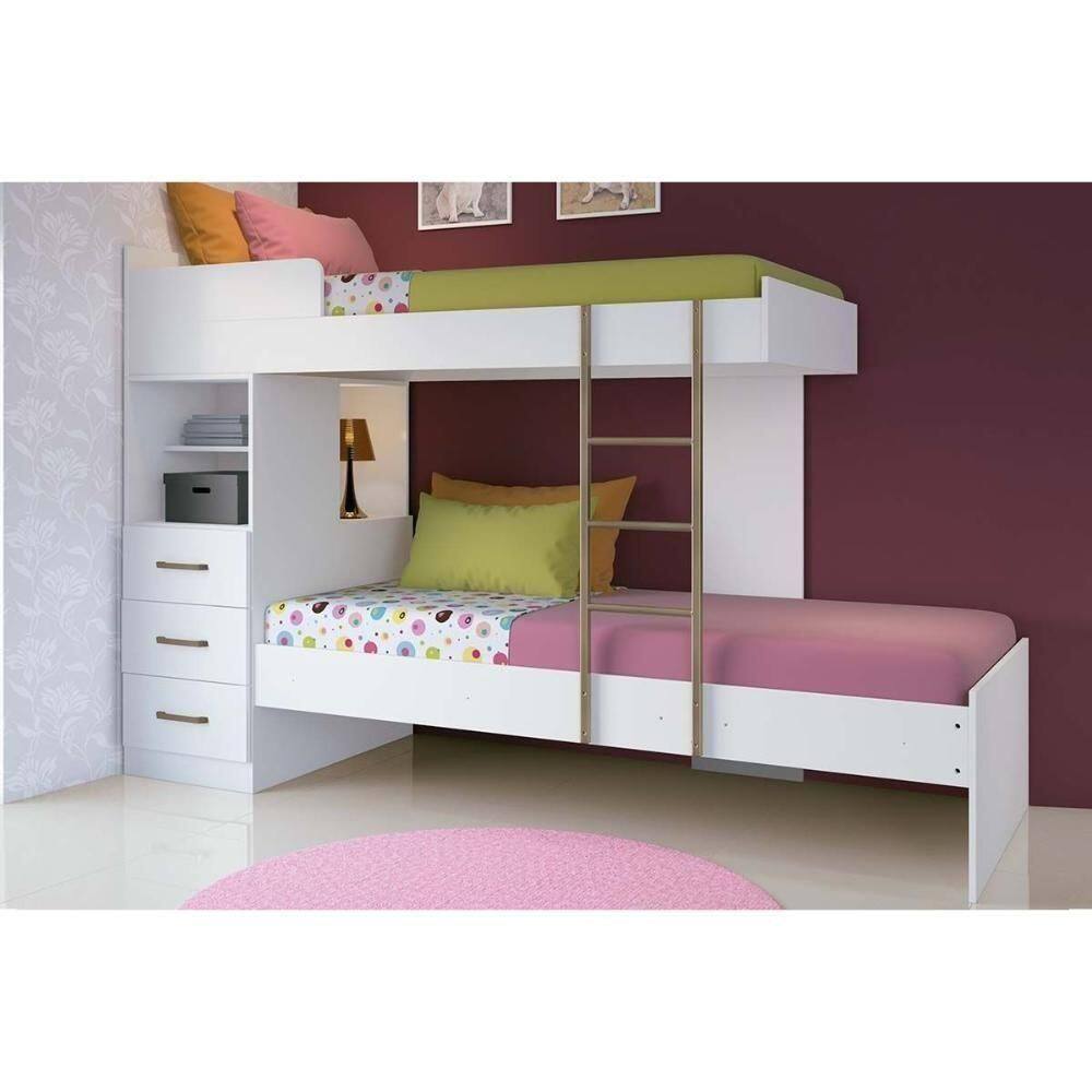 Beliche Havana Plus C/ 3 Gavetas Branco - Santos Andirá