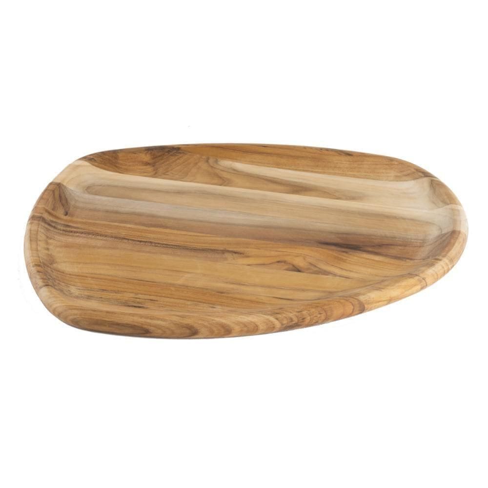 Bandeja Organica Churrasco Tramontina Média Em Madeira Teca Fsc óleo Mineral 37x29,8