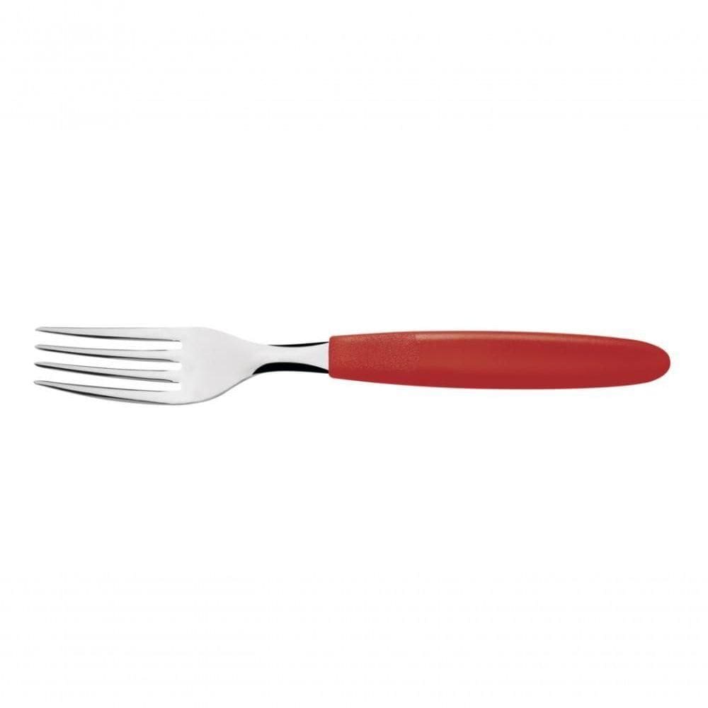 Kit 3 Garfo Mesa Tramontina Ipanema Inox Vermelho
