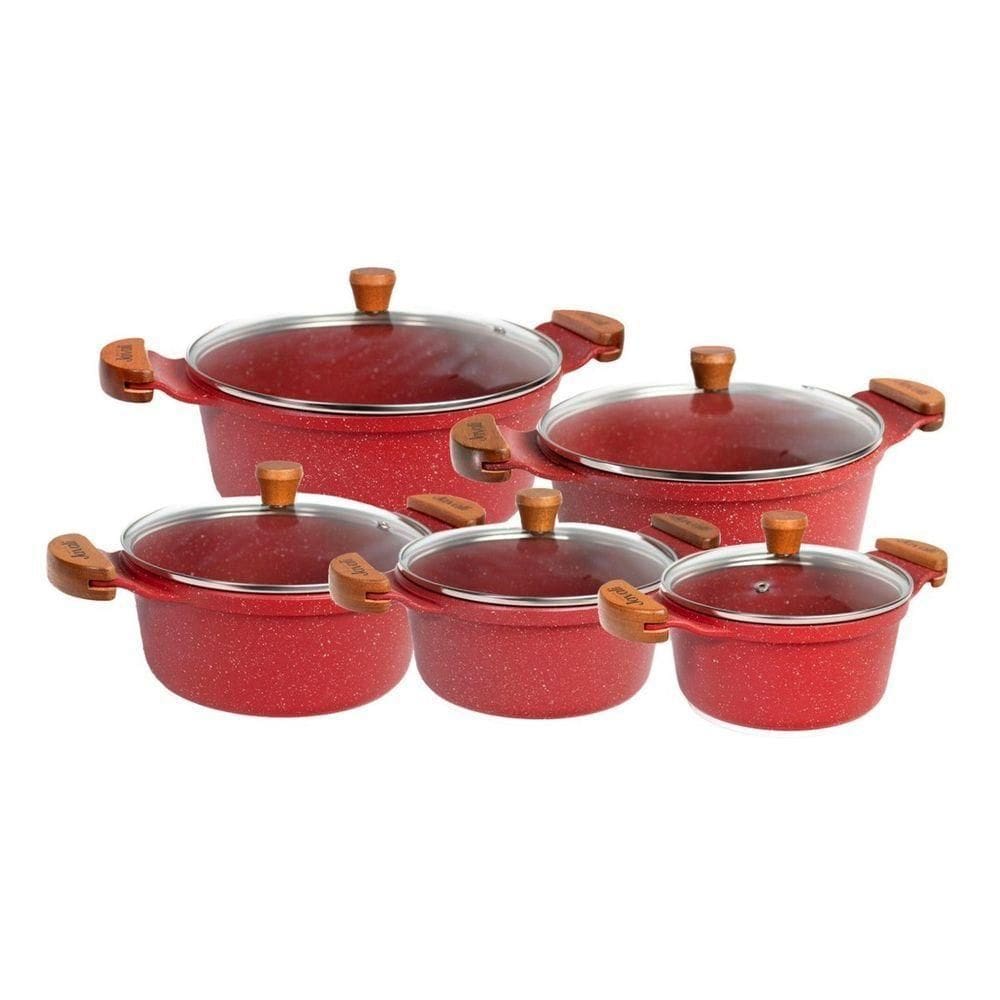 Jogo De Panelas Rubi Antiaderente Gourmet Javali 16 A 24cm