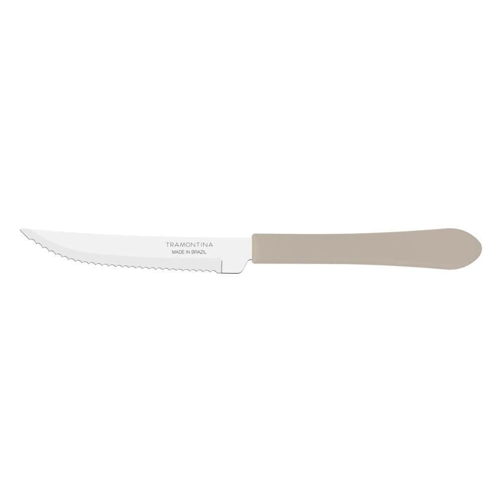 Kit 3 Faca Churrasco Tramontina Leme Inox Cinza 4