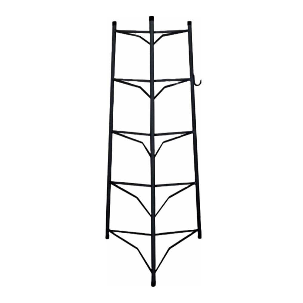 Tripé Porta Panelas Preto 5 Compartimentos 82cm