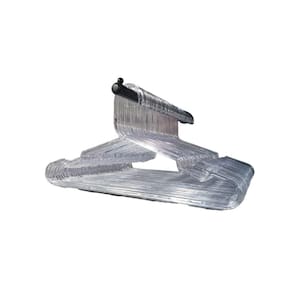 Kit Com 25un. Cabide Adulto Cavado Tradicional Ps Cristal