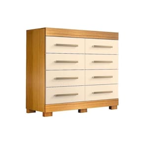 Cômoda Bebê Nalu C/ 8 Gavetas Nature/off White - Acp