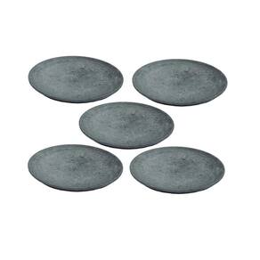 Kit 5 Pratos Raso Redondo Pedra Sabão Sobremesa E Bolos 30Cm
