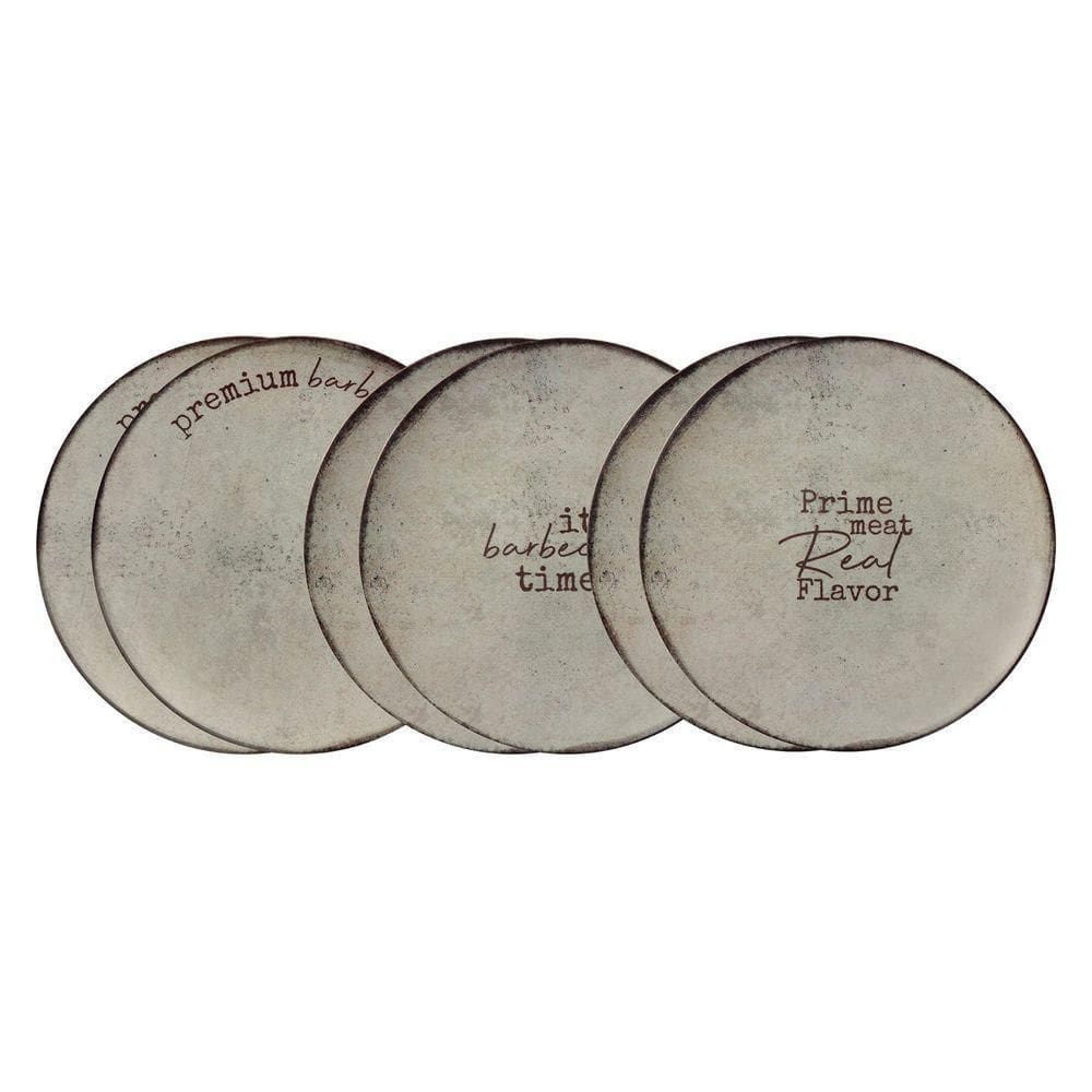 Kit Prato Raso Tramontina Churrasco Rustic Em Porcelana 28 Cm 06 Peças Tramontina