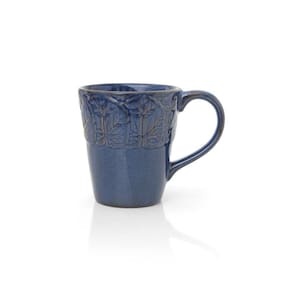 Caneca Copa E Cia Versailles Leaf Em Cerâmica Artesanal Azul