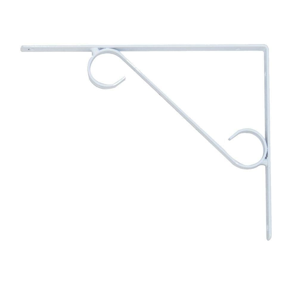 Cantoneira Branca Suporte De Parede Prateleira Em S 30X25Cm