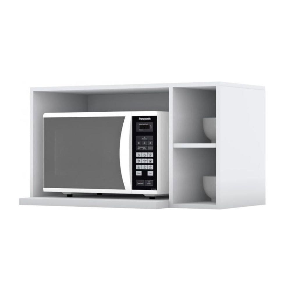 Armário Aéreo P/ Cozinha Essência Para Micro-ondas 80cm Branco - Henn