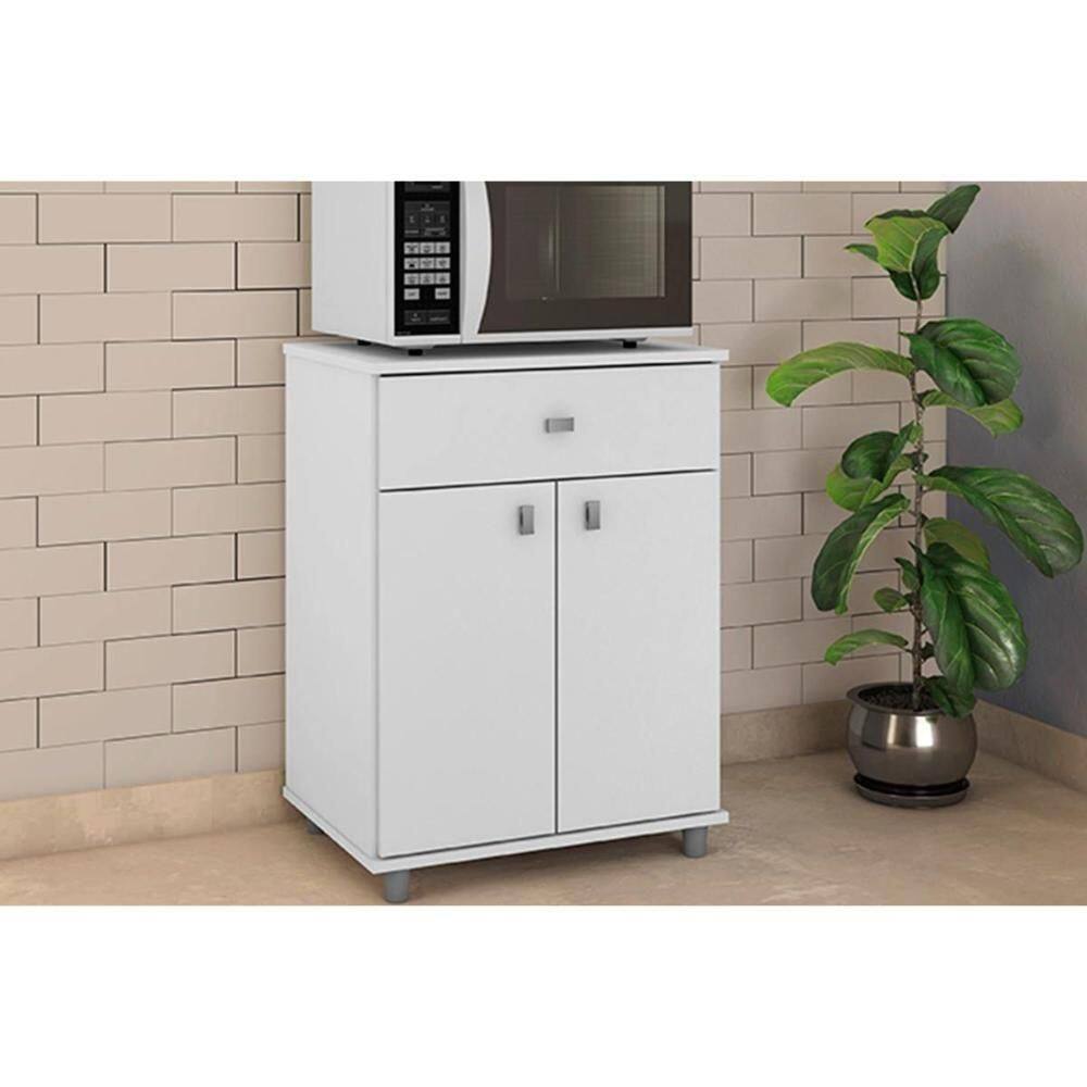 Multiuso Quarto Balcão Asm168 C- 2 Portas E 1 Gaveta Branco - Movelbento