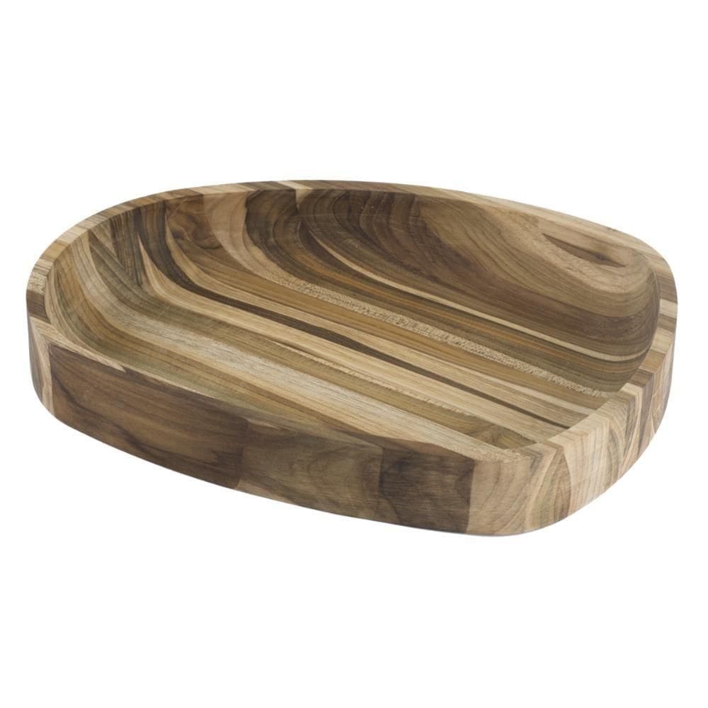 Gamela Organica Churrasco Tramontina Em Madeira Teca Fsc Com Acabamento Em óleo Mineral 37x29,8 Cm