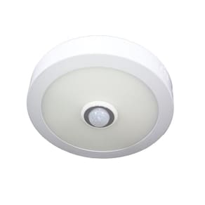 Painel Led Sobrepor 12w Redonda Branco Quente 3000k Com Sensor De Presença