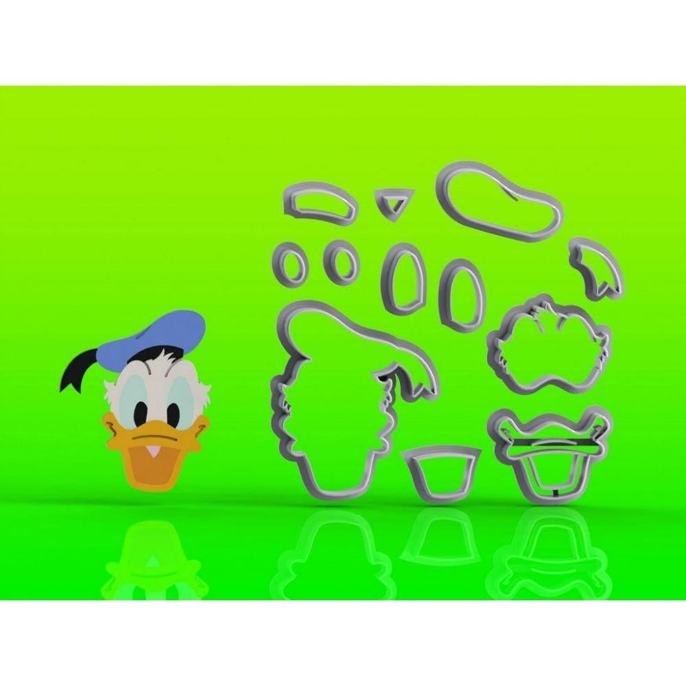 Cortador Pato Donald Modular Tamanho 7cm