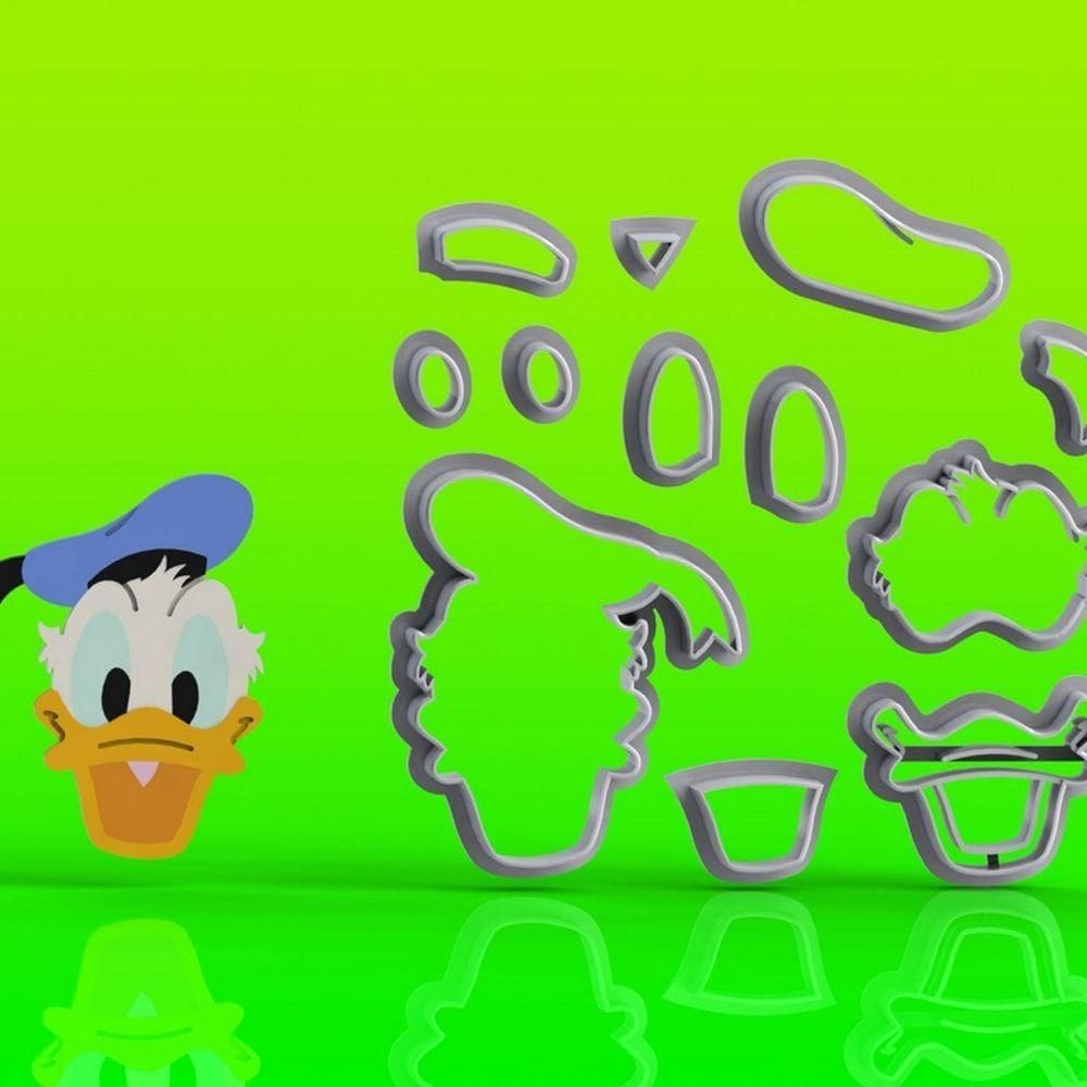Cortador Pato Donald Modular Tamanho 6cm