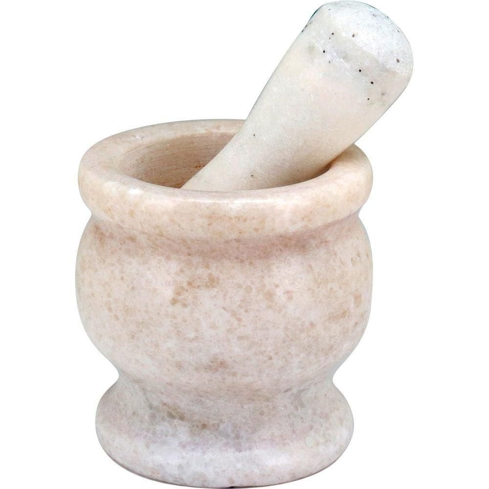 Belchior Pilão 10X10X10Cm Marmore Natural Com Mortar