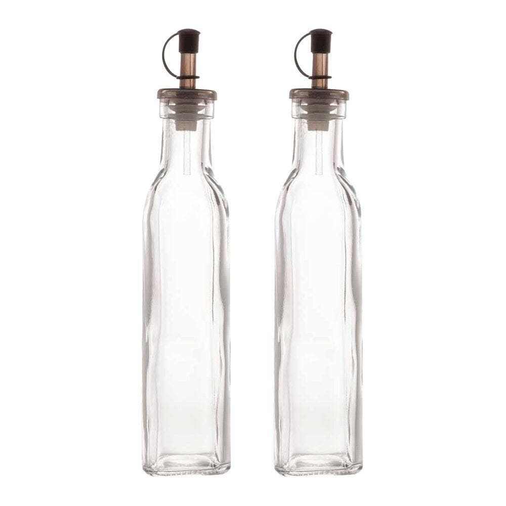 Kit 2 Garrafas Para Azeite De Vidro Com Tampa Lyor 270ml