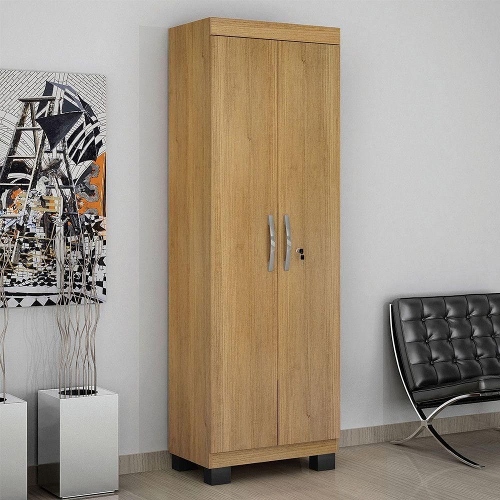 Armário Multiuso 2 Portas Com Chave Asteca Valdemóveis Cinamomo