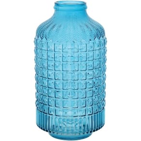 Aimez Garrafa Decorativa 31X17X17Cm Vidro Azul