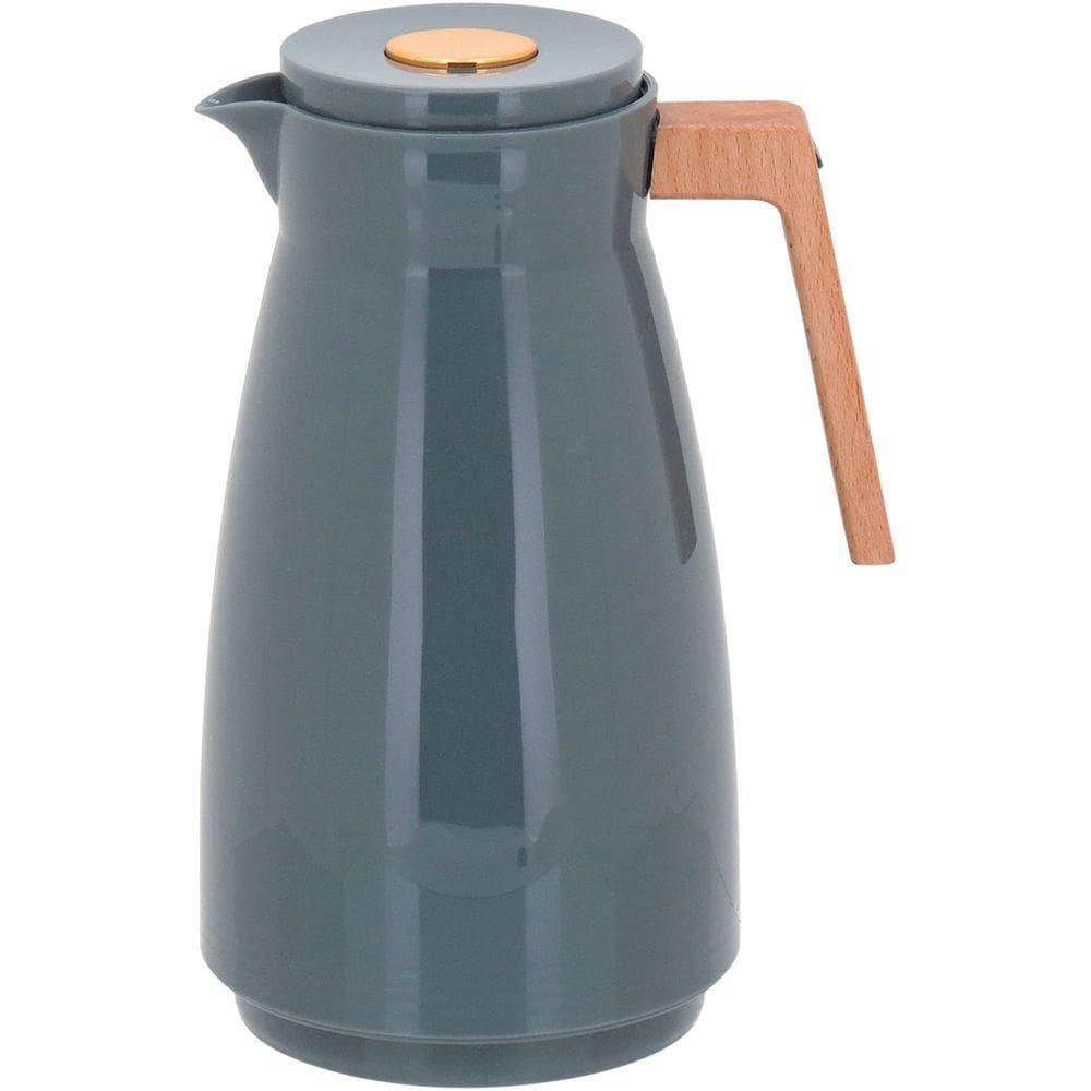 Maison Garrafa Térmica 26X13X13Cm 1L Plástico Cinza Ampola Vidro