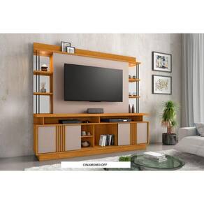 Estante Home 65 Polegadas Esplendor Candian Jcm Movelaria Cinamomo/ Off White