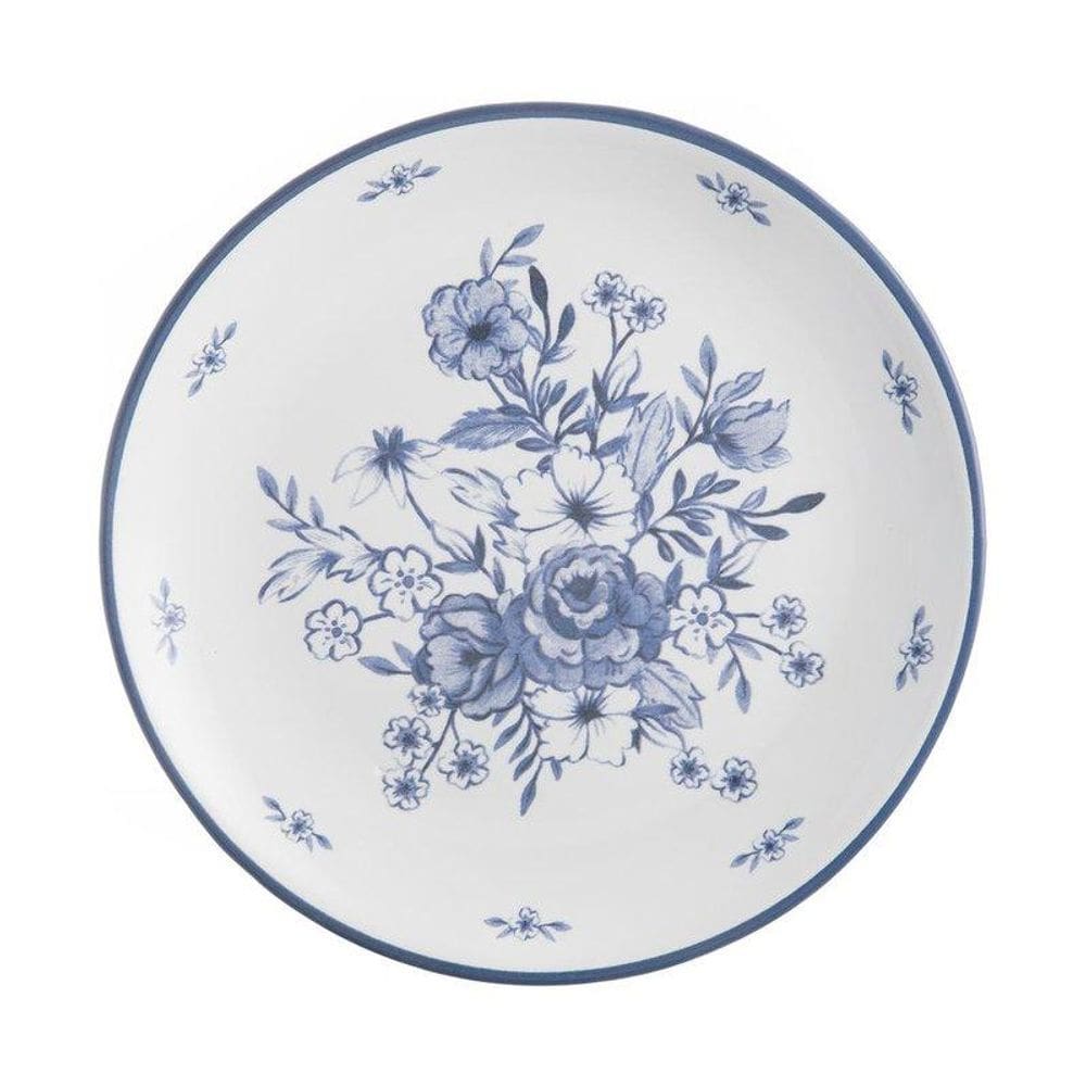 Prato Sobremesa Blue Garden Flower G 21 Cm Tro Home Style