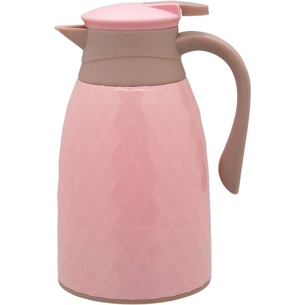 Khenze Garrafa Térmica 25X17X13Cm 1L Plástico Rosa Ampola Vidro