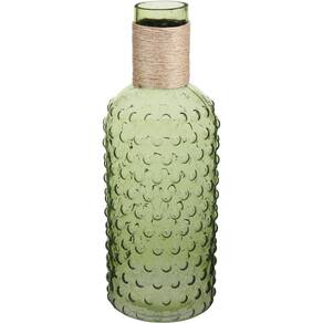 Dijon Garrafa Decorativa 35X13X13Cm Vidro Verde
